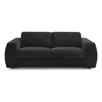 Canapea neagrApentru dormitul zilnic/extensibilAcu tapiE>erie din catifea reiatA220 cm Hugo aEURBobochic Paris imagine