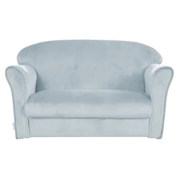 Canapea pentru copii albastru-deschis cu tapiterie din catifea 78 cm Lil Sofa - Roba imagine