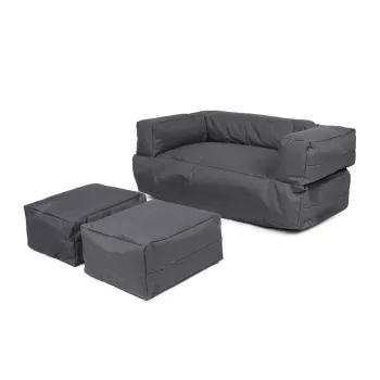 Canapea pentru copii gri 100 cm Nier - Floriane Garden imagine