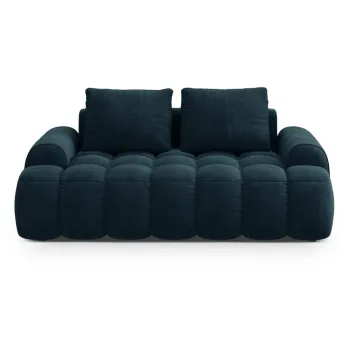 Canapea petrol cu tapiterie din catifea 175 cm Linz - Cosmopolitan Design imagine