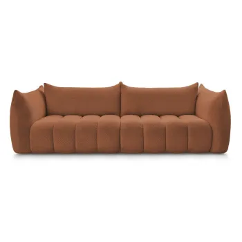 Canapea portocalie cu tapiE>erie din E>esAfturAbouclA(C) 286 cm Azra aEURBobochic Paris imagine