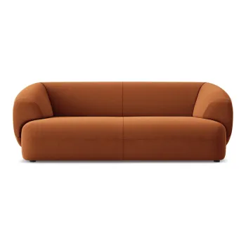 Canapea portocalie cu tapiterie din catifea 212 cm Moana - Makamii imagine