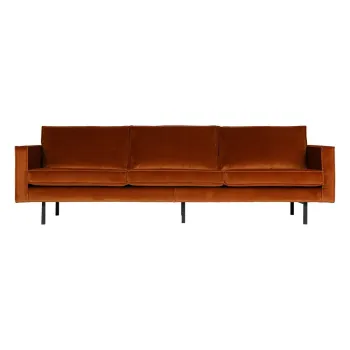 Canapea portocalie cu tapiterie din catifea 277 cm Rodeo - WOOOD imagine