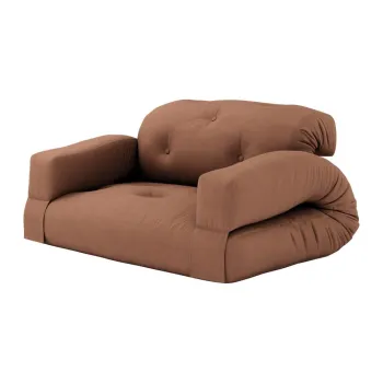 Canapea portocalie extensibila 140 cm Hippo - Karup Design imagine