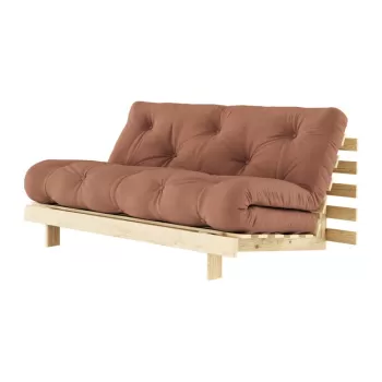 Canapea portocalie extensibila 160 cm Roots - Karup Design imagine