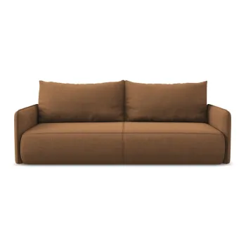 Canapea portocalie extensibila/cu spatiu de depozitare 216 cm Nanea - Makamii imagine