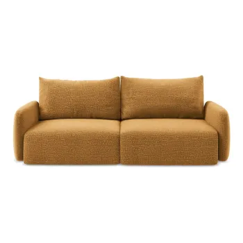 Canapea portocalie extensibila/cu spatiu de depozitare 238 cm Kalena - Makamii imagine