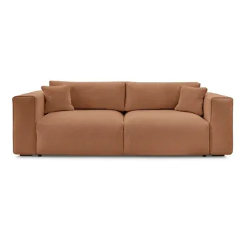 Canapea portocalie extensibilAf/cu spaE>iu de depozitare 265 cm Ezechiel aEURBobochic Paris imagine