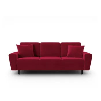 Canapea rosie extensibila, cu spatiu de depozitare cu tapiterie din catifea 235 cm Kyoto - Cosmopolitan Design imagine