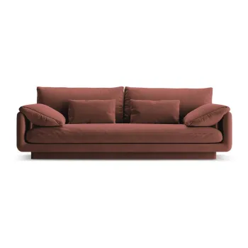 Canapea roz cu tapiterie din tesatura boucle 220 cm Torino - Micadoni Home imagine