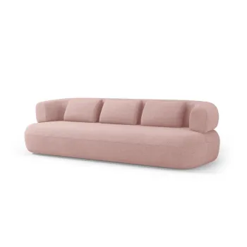 Canapea roz-deschis cu tapiterie din tesatura boucle 200 cm Jenny - Micadoni imagine