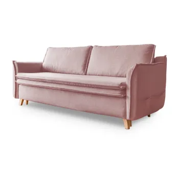 Canapea roz-deschis extensibila 225 cm Charming Charlie - Miuform imagine