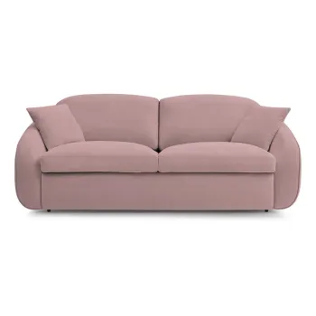 Canapea roz-deschis extensibila 235 cm Cezanne - Bobochic Paris imagine