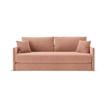 Canapea roz extensibilAcu tapiE>erie din catifea 209 cm Shannon aEURCosmopolitan Design imagine