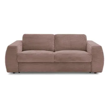 Canapea roz pentru dormitul zilnic/extensibilAcu tapiE>erie din catifea reiatA220 cm Hugo aEURBobochic Paris imagine