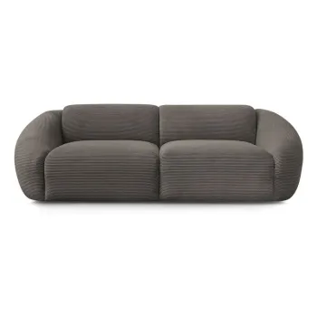 Canapea taupe cu tapiE>erie din catifea reiatA250 cm Tina aEURBobochic Paris imagine