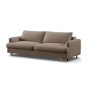 Canapea taupe extensibila/cu spatiu de depozitare 233 cm Naomi - Micadoni imagine