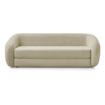 Canapea taupe extensibilAcu tapiE>erie din chenille 228 cm Neyo aEURBobochic Paris imagine