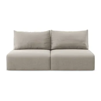 Canapea taupe extensibilAf/cu spaE>iu de depozitare cu tapiE>erie din catifea 216 cm Kalena aEURMakamii imagine