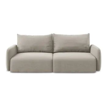 Canapea taupe extensibilAf/cu spaE>iu de depozitare cu tapiE>erie din catifea 238 cm Kalena aEURMakamii imagine