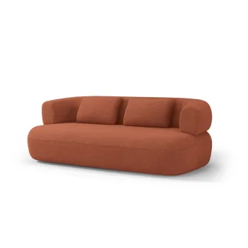 Canapea teracota cu tapiterie din tesatura boucle 178 cm Jenny - Micadoni imagine