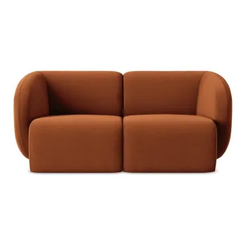 Canapea teracotAcu tapiE>erie din catifea 174 cm Lani aEURMakamii imagine