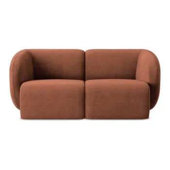 Canapea teracotAcu tapiE>erie din chenille 174 cm Lani aEURMakamii imagine