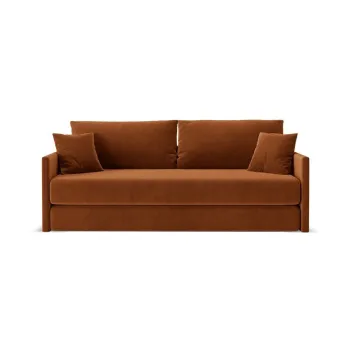 Canapea teracotAextensibilAcu tapiE>erie din catifea 209 cm Shannon aEURCosmopolitan Design imagine