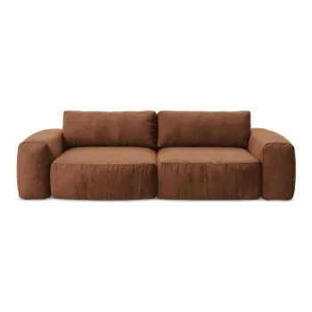 Canapea teracotAextensibilAcu tapiE>erie din chenille 275 cm Kuki aEURMakamii imagine