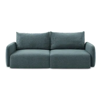 Canapea turcoaz extensibila/cu spatiu de depozitare 238 cm Kalena - Makamii imagine