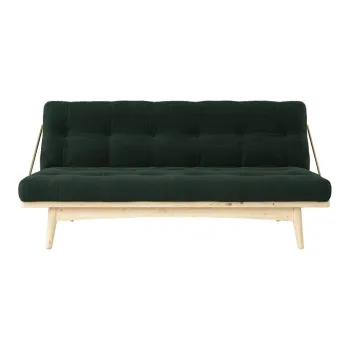 Canapea variabila cu tapiterie din catifea reiata Karup Design Folk Raw/Dark Green imagine