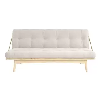 Canapea variabila cu tapiterie din catifea reiata Karup Design Folk Raw/Natural imagine