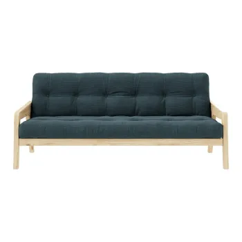 Canapea variabila cu tapiterie din catifea reiata Karup Design Grab Raw/Pale Blue imagine