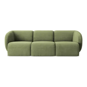 Canapea verde cu tapiE>erie din chenille 244 cm Lani aEURMakamii imagine