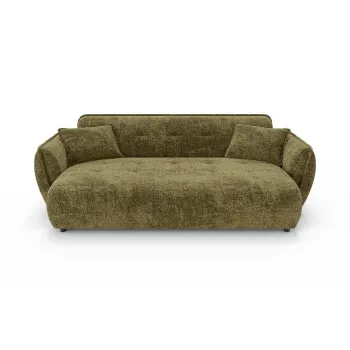 Canapea verde cu tapiE>erie din chenille 250 cm Nelia Big aEURRopez imagine
