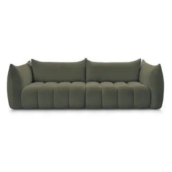 Canapea verde cu tapiE>erie din E>esAfturAbouclA(C) 286 cm Azra aEURBobochic Paris imagine