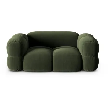 Canapea verde cu tapiterie din catifea 180 cm Loretto - Cosmopolitan Design imagine