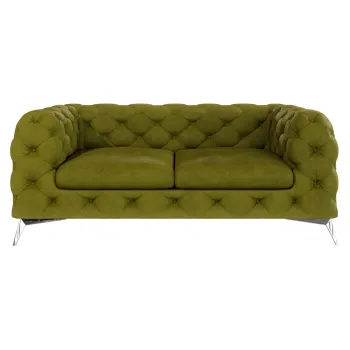Canapea verde cu tapiterie din catifea 185 cm Chelsea - Ropez imagine