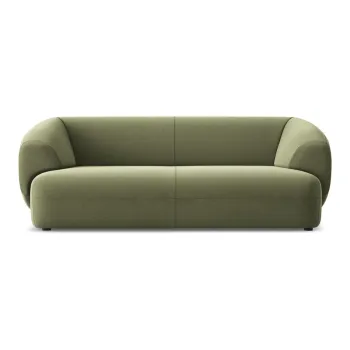 Canapea verde cu tapiterie din catifea 212 cm Moana - Makamii imagine