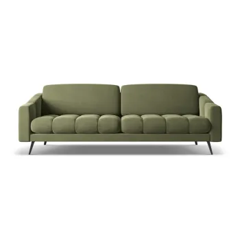 Canapea verde cu tapiterie din catifea 238 cm Nalu - Makamii imagine