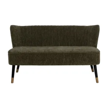 Canapea verde cu tapiterie din chenille 134 cm Glam - Ixia imagine