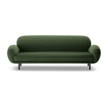 Canapea verde cu tapiterie din tesatura boucle 208 cm Poppy - Micadoni imagine