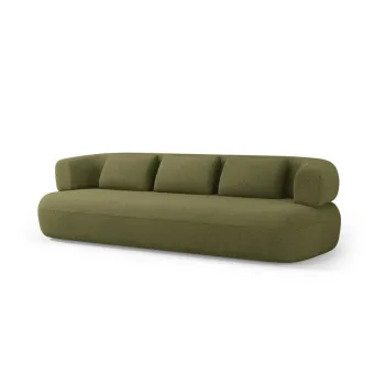 Canapea verde cu tapiterie din tesatura boucle 226 cm Jenny - Micadoni imagine