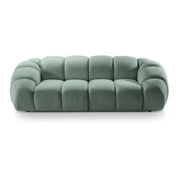 Canapea verde-deschis cu tapiterie din catifea 254 cm Diana - Micadoni Home imagine