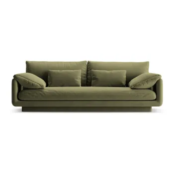 Canapea verde-deschis cu tapiterie din tesatura boucle 220 cm Torino - Micadoni Home imagine