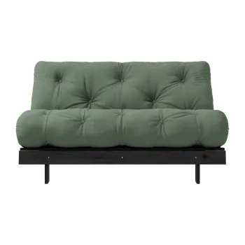 Canapea verde extensibila 140 cm Roots Black Night - Karup Design imagine