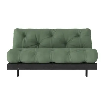 Canapea verde extensibila 160 cm Roots Black Night - Karup Design imagine