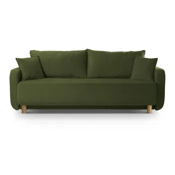 Canapea verde extensibila/cu spatiu de depozitare 231 cm Elen - Micadoni imagine