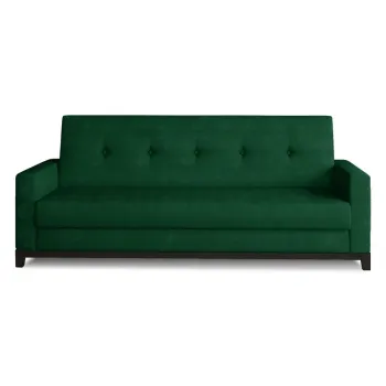 Canapea verde extensibila/cu spatiu de depozitare cu tapiterie din catifea 216 cm Selene - ELTAP imagine