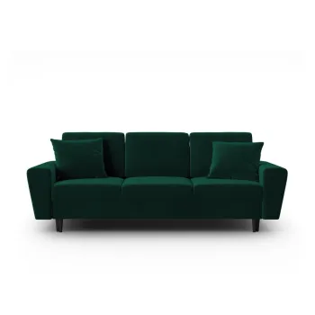 Canapea verde extensibila, cu spatiu de depozitare cu tapiterie din catifea 235 cm Kyoto - Cosmopolitan Design imagine